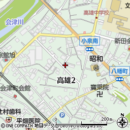 和歌山県田辺市高雄周辺の地図