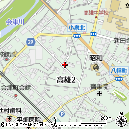 和歌山県田辺市高雄周辺の地図