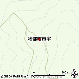 高知県香美市物部町市宇周辺の地図