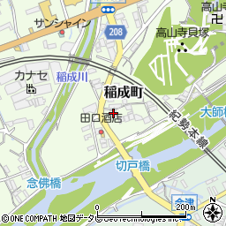 和歌山県田辺市稲成町366周辺の地図