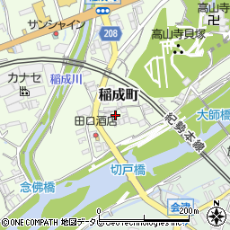 和歌山県田辺市稲成町367周辺の地図