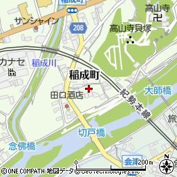 和歌山県田辺市稲成町368周辺の地図