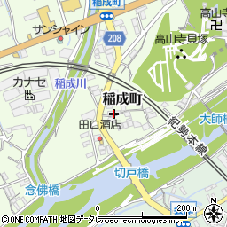 和歌山県田辺市稲成町375周辺の地図