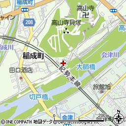 和歌山県田辺市稲成町416周辺の地図