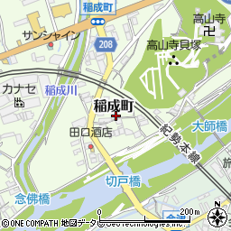 和歌山県田辺市稲成町374周辺の地図