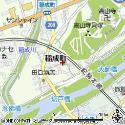 和歌山県田辺市稲成町372周辺の地図