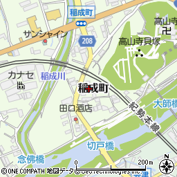 和歌山県田辺市稲成町376周辺の地図