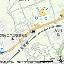 和歌山県田辺市稲成町44周辺の地図