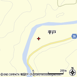 徳島県海部郡美波町西河内平戸周辺の地図