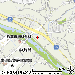 和歌山県田辺市中万呂周辺の地図