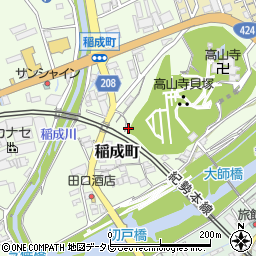 和歌山県田辺市稲成町373周辺の地図