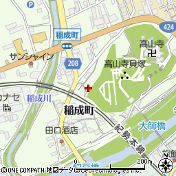 和歌山県田辺市稲成町386周辺の地図