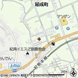 和歌山県田辺市稲成町63周辺の地図