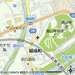 和歌山県田辺市稲成町381周辺の地図