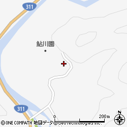 和歌山県田辺市鮎川1312周辺の地図