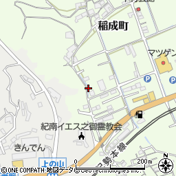 和歌山県田辺市稲成町75周辺の地図