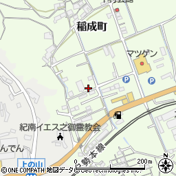 和歌山県田辺市稲成町78周辺の地図