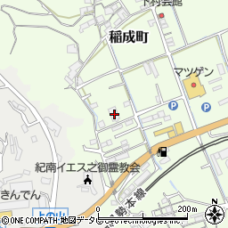 和歌山県田辺市稲成町77周辺の地図