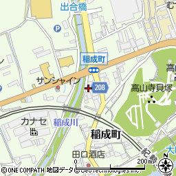 和歌山県田辺市稲成町325周辺の地図
