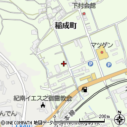 和歌山県田辺市稲成町79周辺の地図