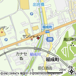 和歌山県田辺市稲成町224周辺の地図