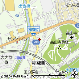 和歌山県田辺市稲成町320周辺の地図