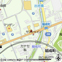 和歌山県田辺市稲成町234周辺の地図