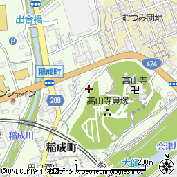 和歌山県田辺市稲成町384周辺の地図