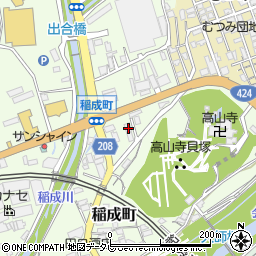 和歌山県田辺市稲成町318周辺の地図