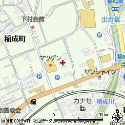 和歌山県田辺市稲成町181周辺の地図