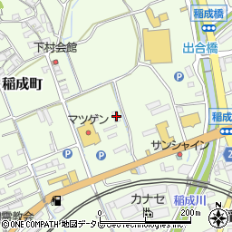 和歌山県田辺市稲成町167周辺の地図