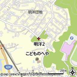 和歌山県田辺市明洋周辺の地図