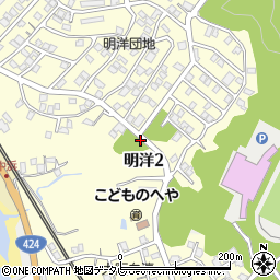和歌山県田辺市明洋周辺の地図