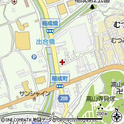 和歌山県田辺市稲成町298周辺の地図