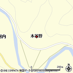 徳島県海部郡美波町西河内木谷野周辺の地図