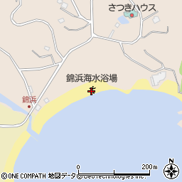 錦浜海水浴場周辺の地図