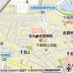福岡県古賀市千鳥周辺の地図