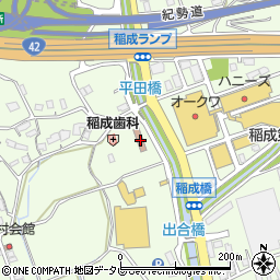 和歌山県田辺市稲成町2844周辺の地図