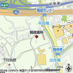 和歌山県田辺市稲成町2856周辺の地図