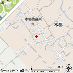 愛媛県伊予市本郡445周辺の地図