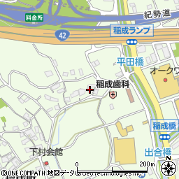 和歌山県田辺市稲成町2862周辺の地図
