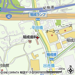 和歌山県田辺市稲成町2843周辺の地図