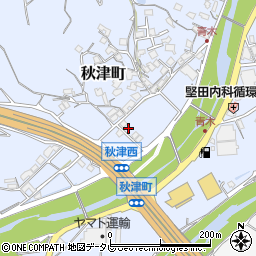 和歌山県田辺市秋津町832-16周辺の地図