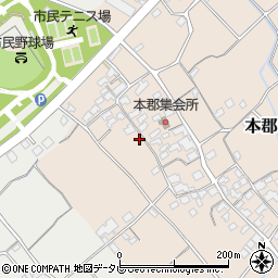 愛媛県伊予市本郡402周辺の地図