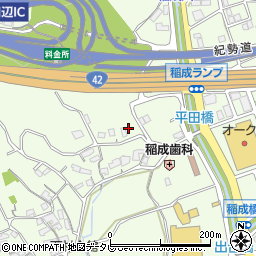 和歌山県田辺市稲成町2898周辺の地図
