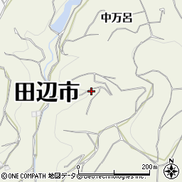 和歌山県田辺市中万呂351周辺の地図