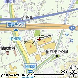 和歌山県田辺市稲成町3215周辺の地図