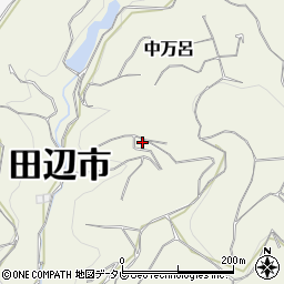 和歌山県田辺市中万呂764-10周辺の地図