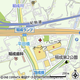 和歌山県田辺市稲成町3152周辺の地図