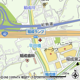 和歌山県田辺市稲成町3150周辺の地図